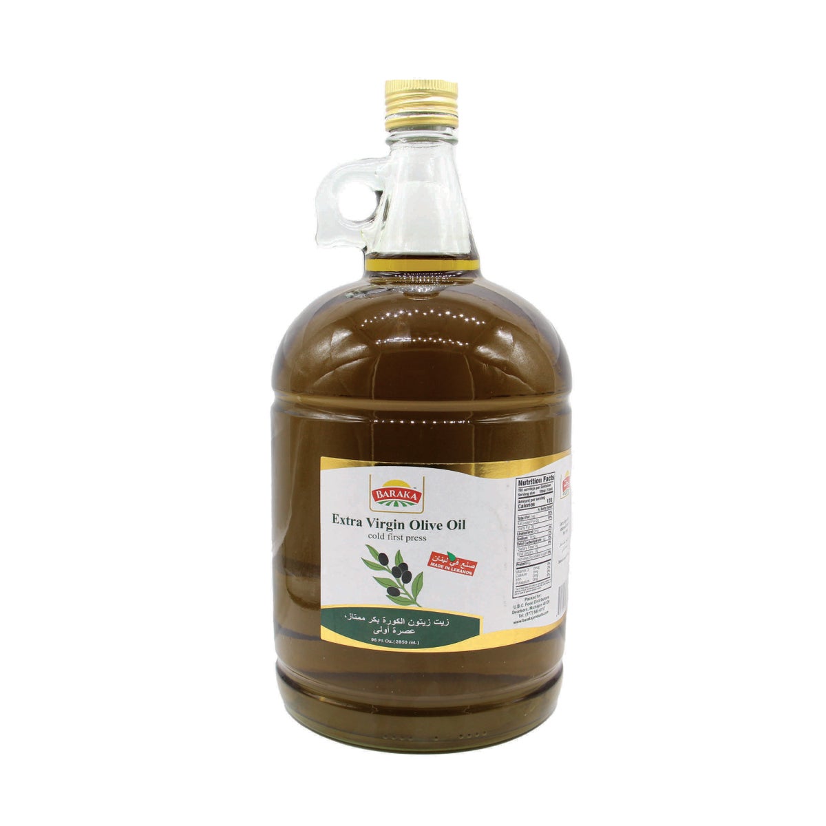 Extra Virgin Olive Oil in glass "BARAKA" 2850 mL *